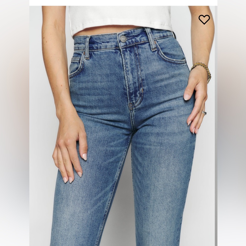REFORMATION liza ultra high rise straight jeans sz 24 - Picture 4 of 10